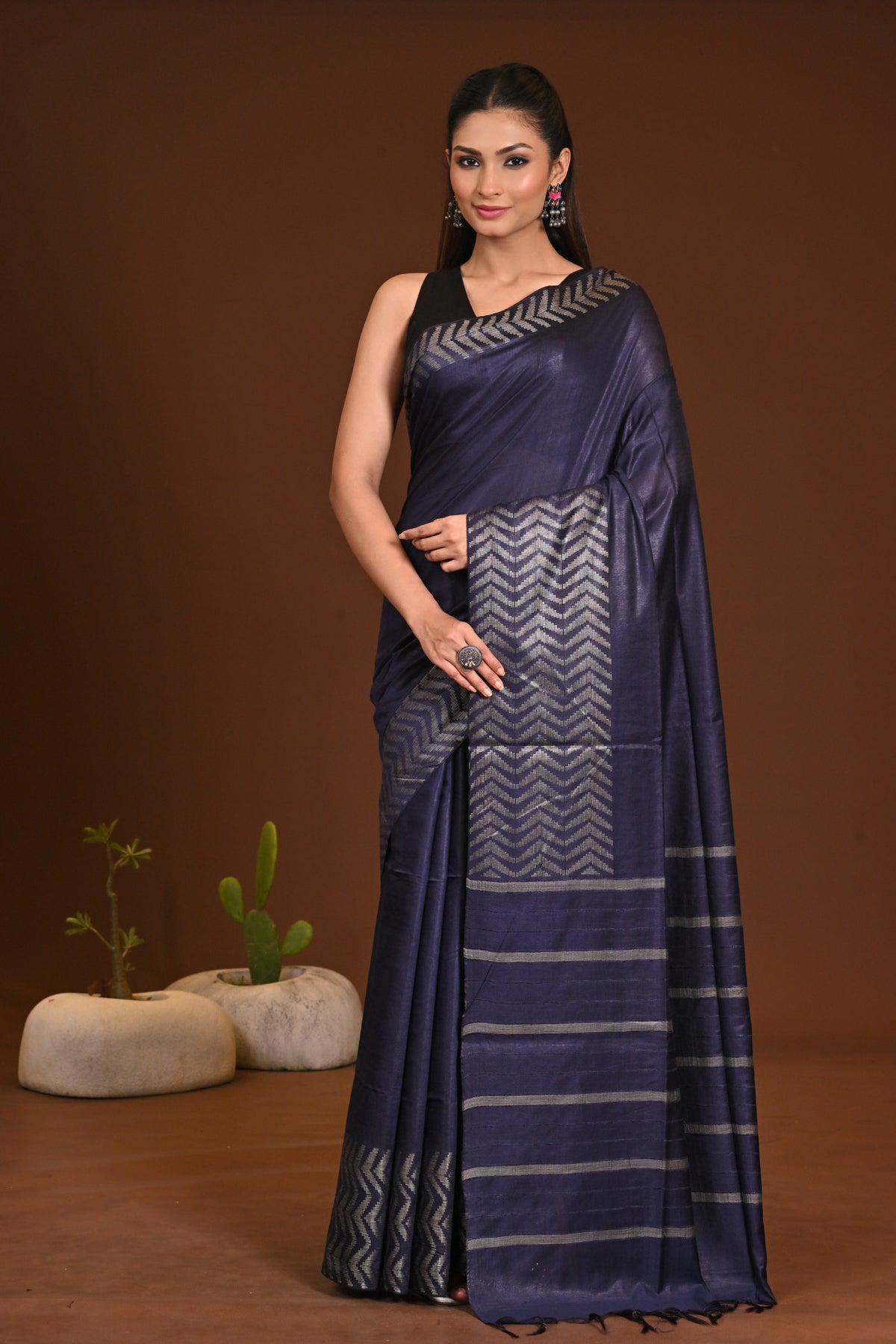 COTTON FISHBONE SAREE