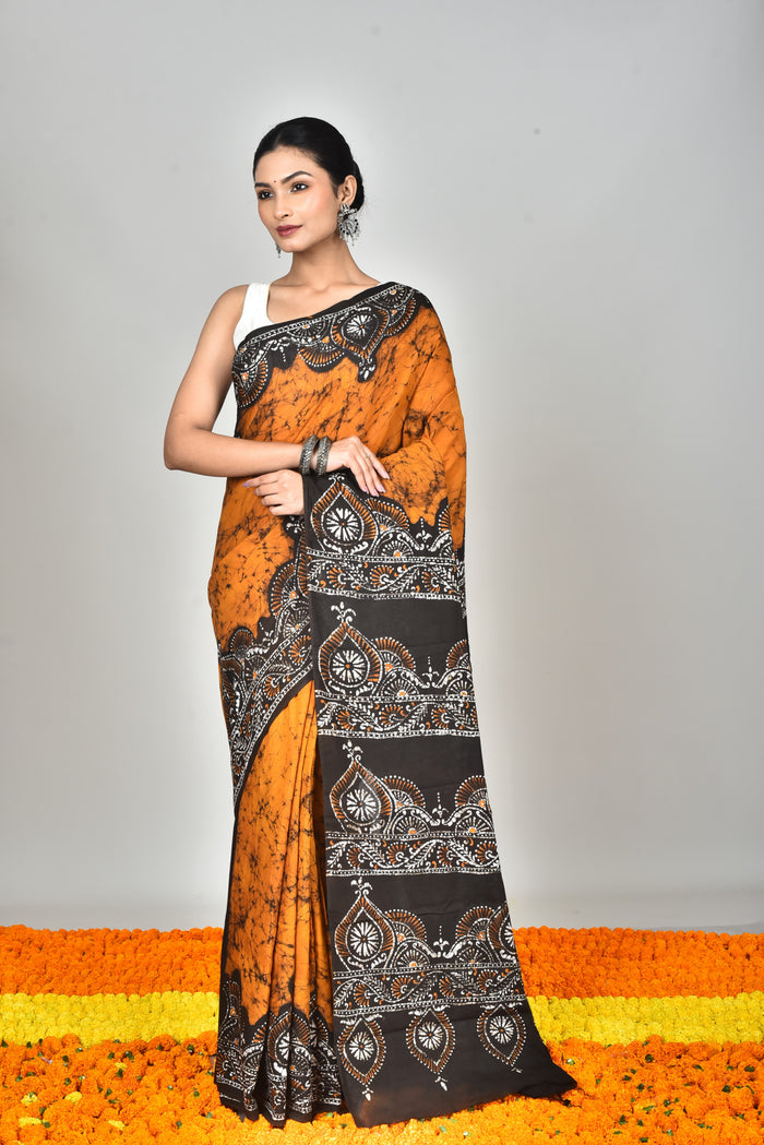 COTTON HANDBATIK SAREE