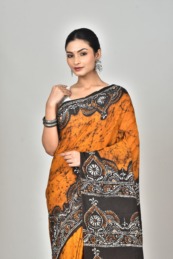 COTTON HANDBATIK SAREE