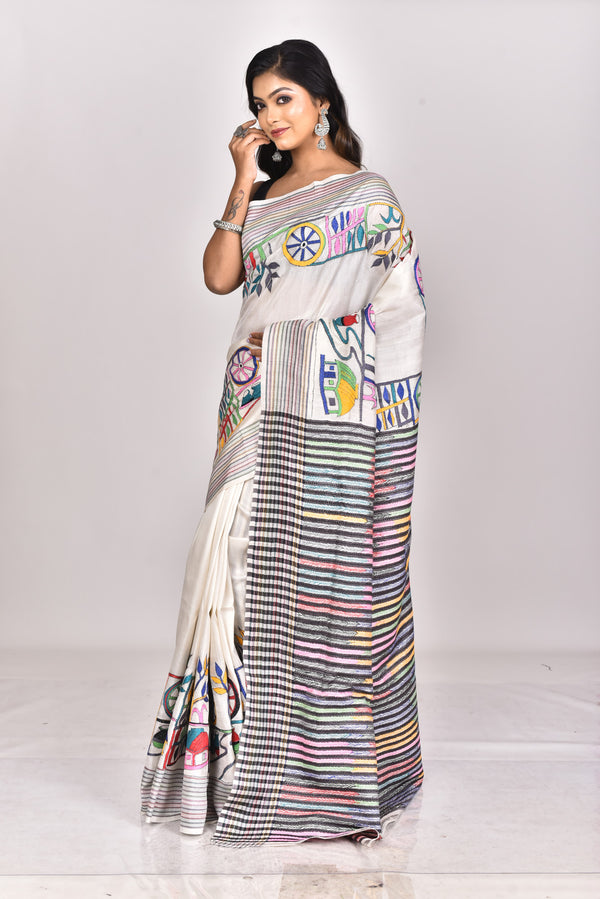 JALCHURI SILK KANTHA SAREE