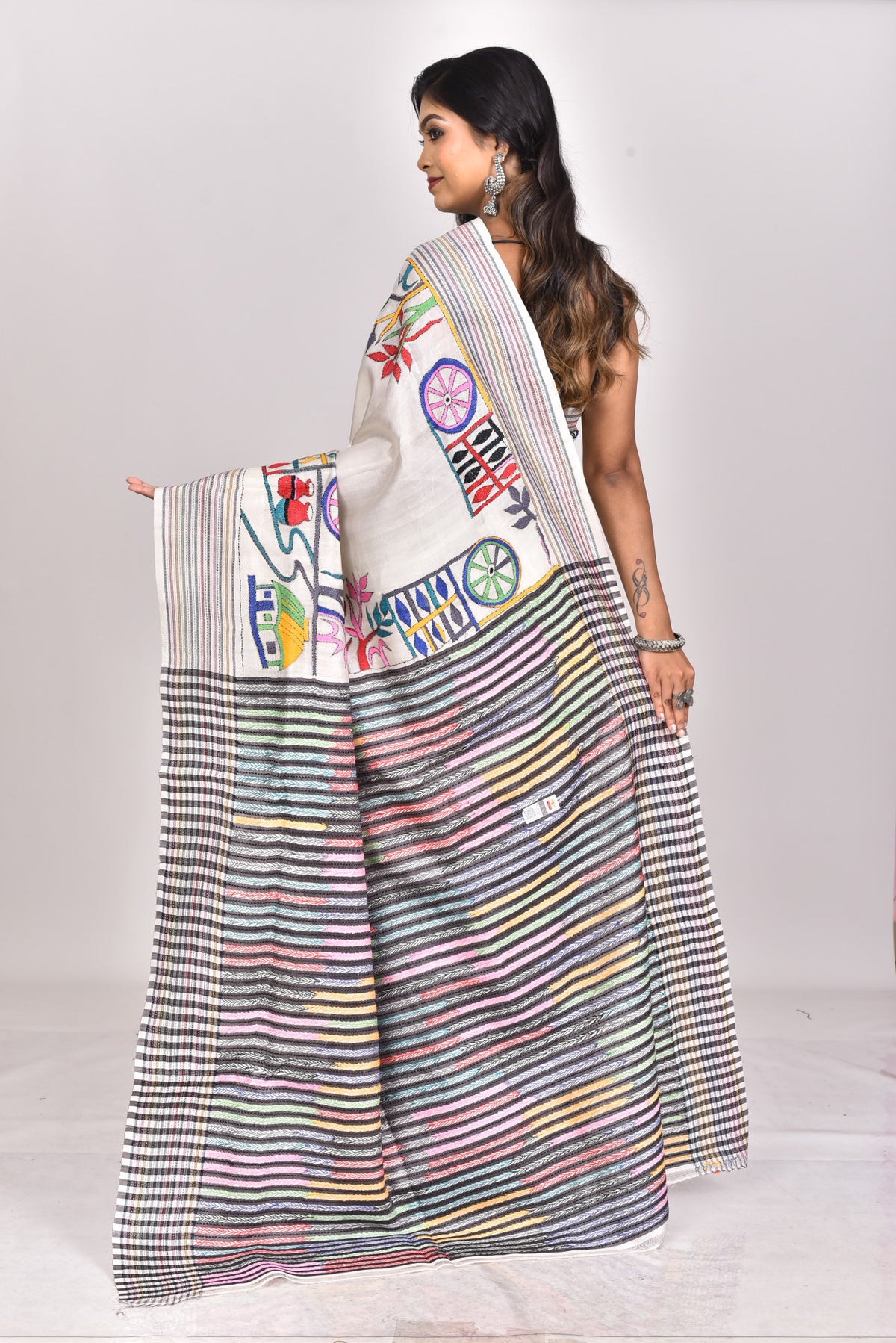 JALCHURI SILK KANTHA SAREE