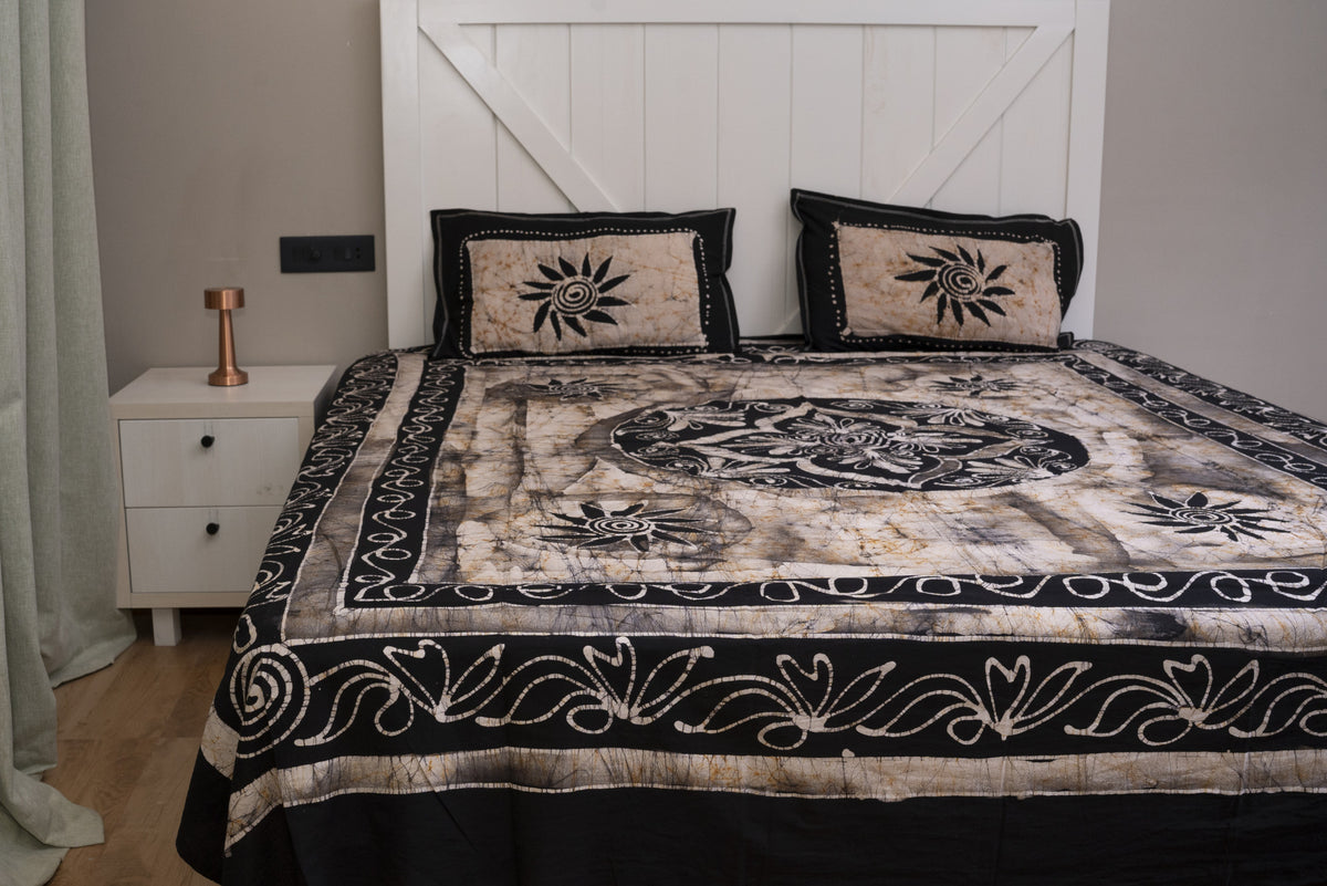 Crex Kalamkari Cotton Batik Bedsheet (Double)