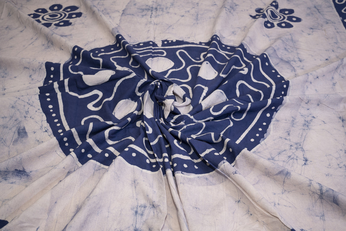 Crex Kalamkari Cotton Batik Bedsheet (Double)