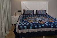 Designer Cotton Multicolor Batik Bedsheet (Double)