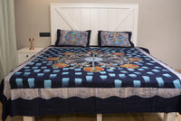 Designer Cotton Multicolor Batik Bedsheet (Double)