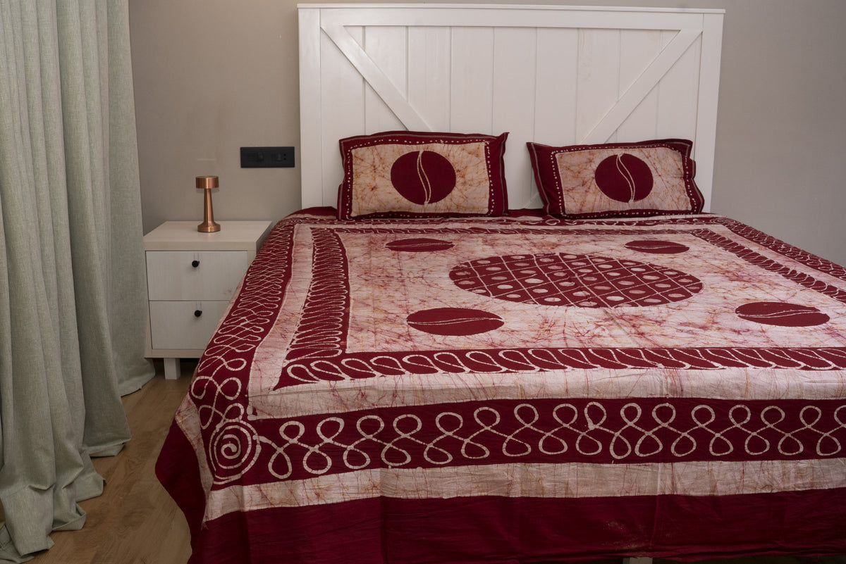 Crex Kalamkari Cotton Batik Bedsheet (Double)