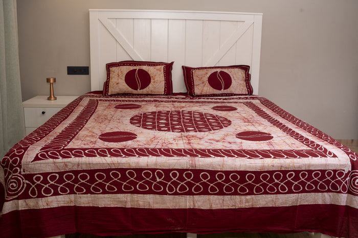Crex Kalamkari Cotton Batik Bedsheet (Double)
