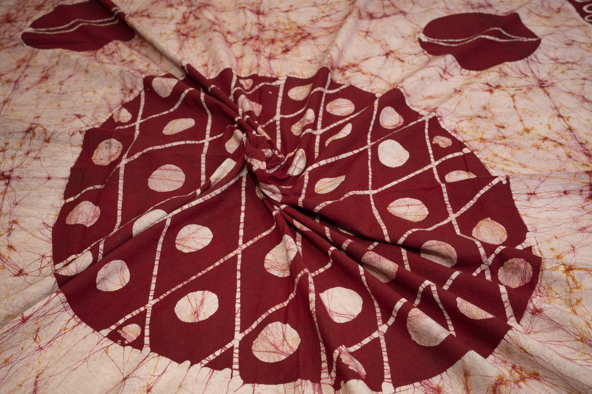 Crex Kalamkari Cotton Batik Bedsheet (Double)