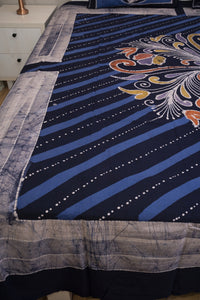 Designer Cotton Multicolor Batik Bedsheet (Double)