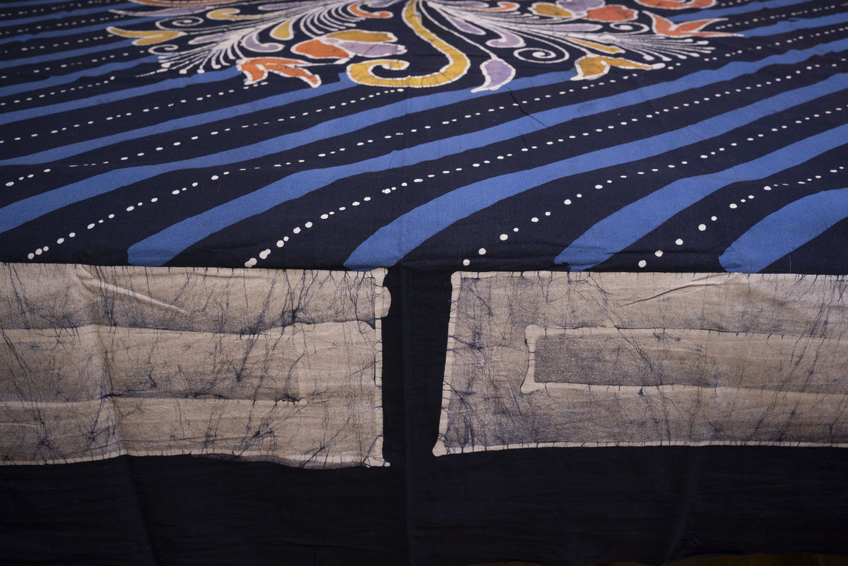 Designer Cotton Multicolor Batik Bedsheet (Double)