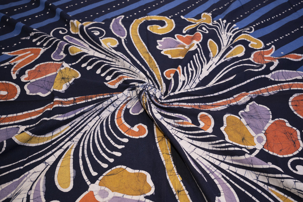 Designer Cotton Multicolor Batik Bedsheet (Double)