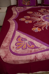 Designer Cotton Multicolor Batik Bedsheet (Double)