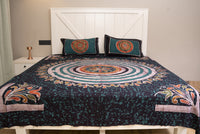 Designer Cotton Multicolor Batik Bedsheet (Double)