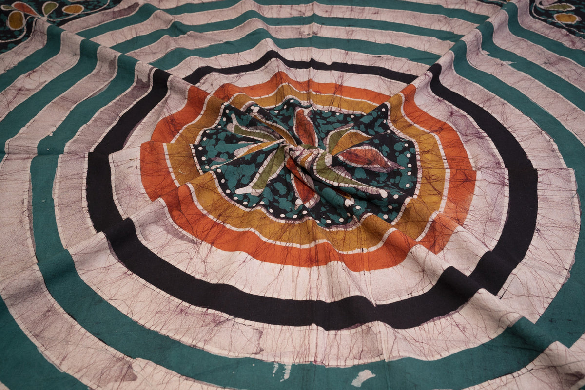 Designer Cotton Multicolor Batik Bedsheet (Double)