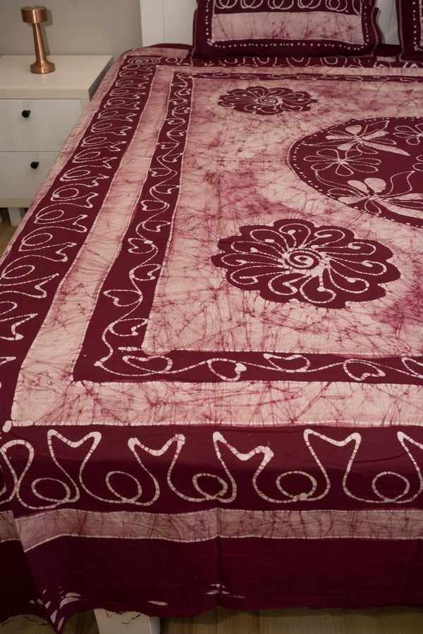 Crex Kalamkari Cotton Batik Bedsheet (Double)
