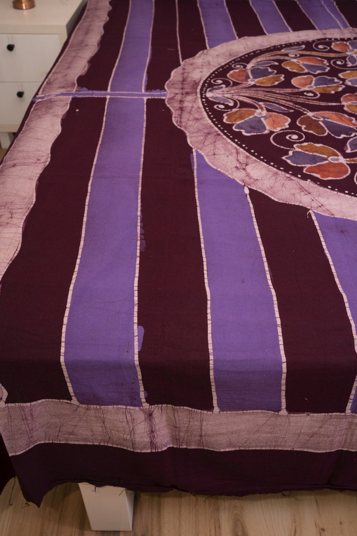 Designer Cotton Multicolor Batik Bedsheet (Double)