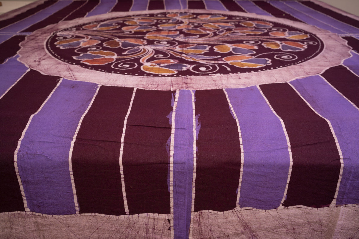Designer Cotton Multicolor Batik Bedsheet (Double)