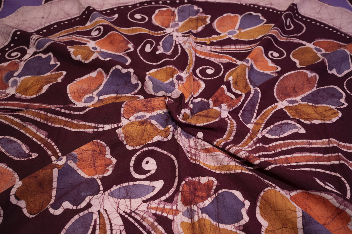 Designer Cotton Multicolor Batik Bedsheet (Double)