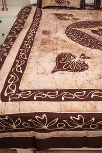 Crex Kalamkari Cotton Batik Bedsheet (Double)