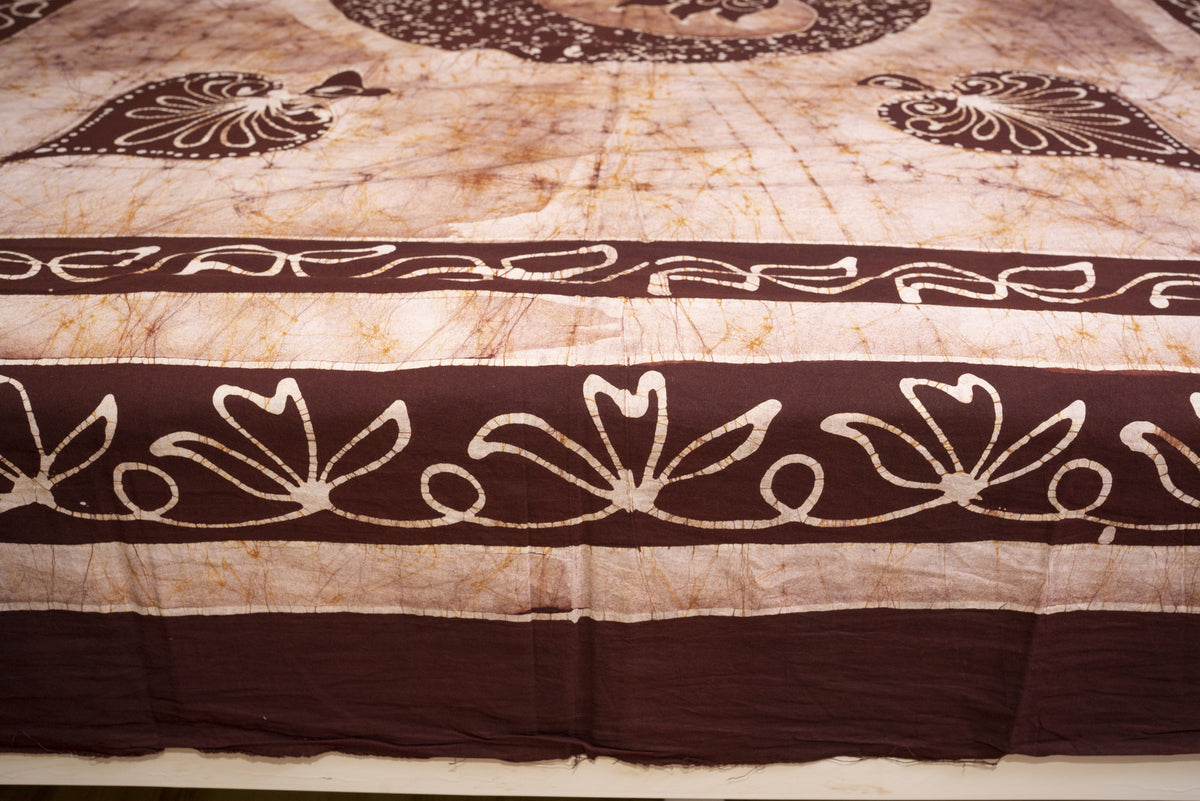 Crex Kalamkari Cotton Batik Bedsheet (Double)