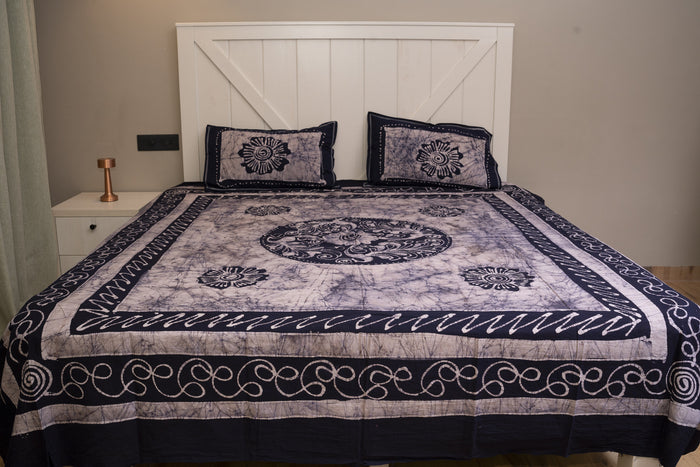 Crex Kalamkari Cotton Batik Bedsheet (Double)