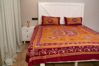 Crex Kalamkari Cotton Batik Bedsheet (Double)