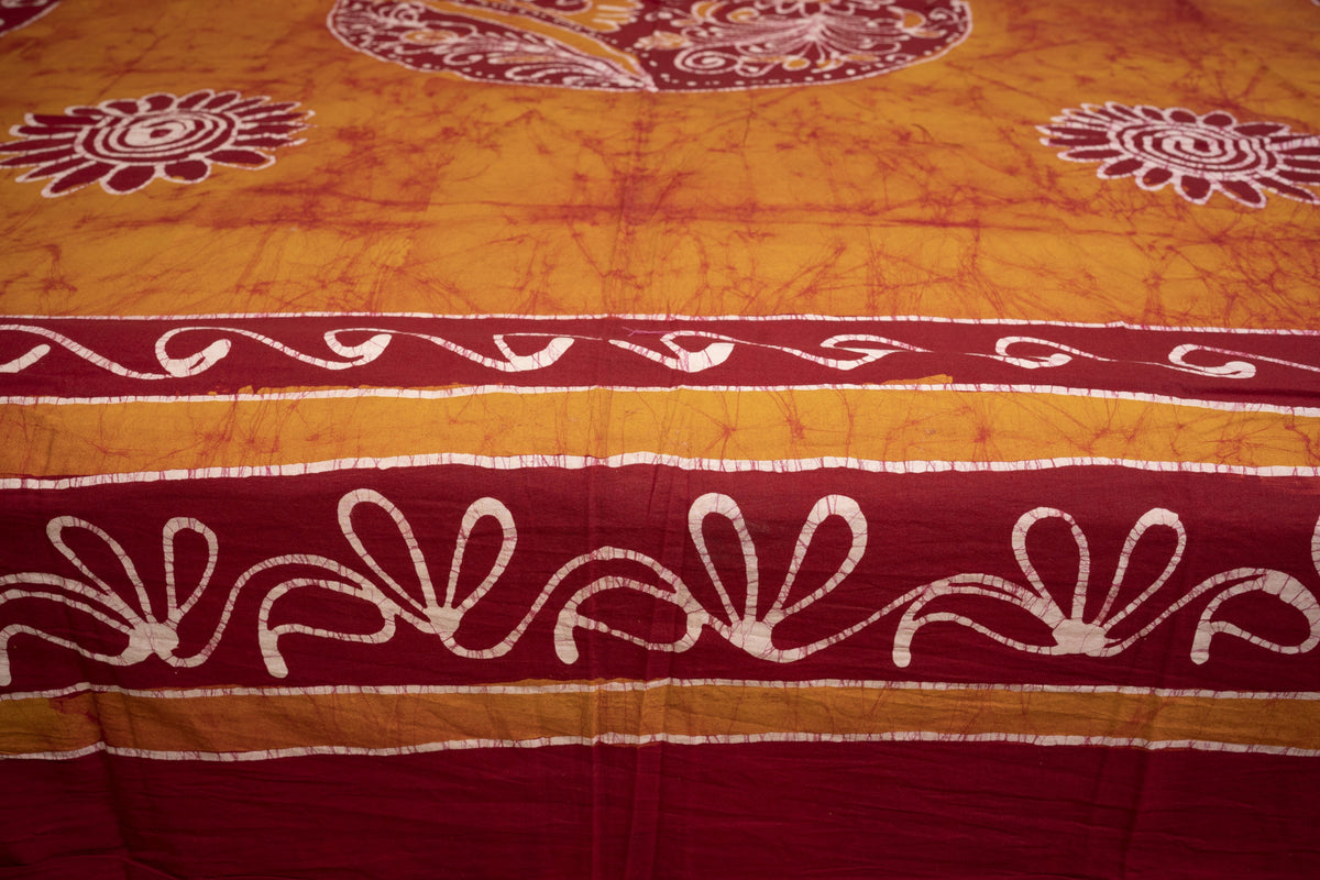 Crex Kalamkari Cotton Batik Bedsheet (Double)