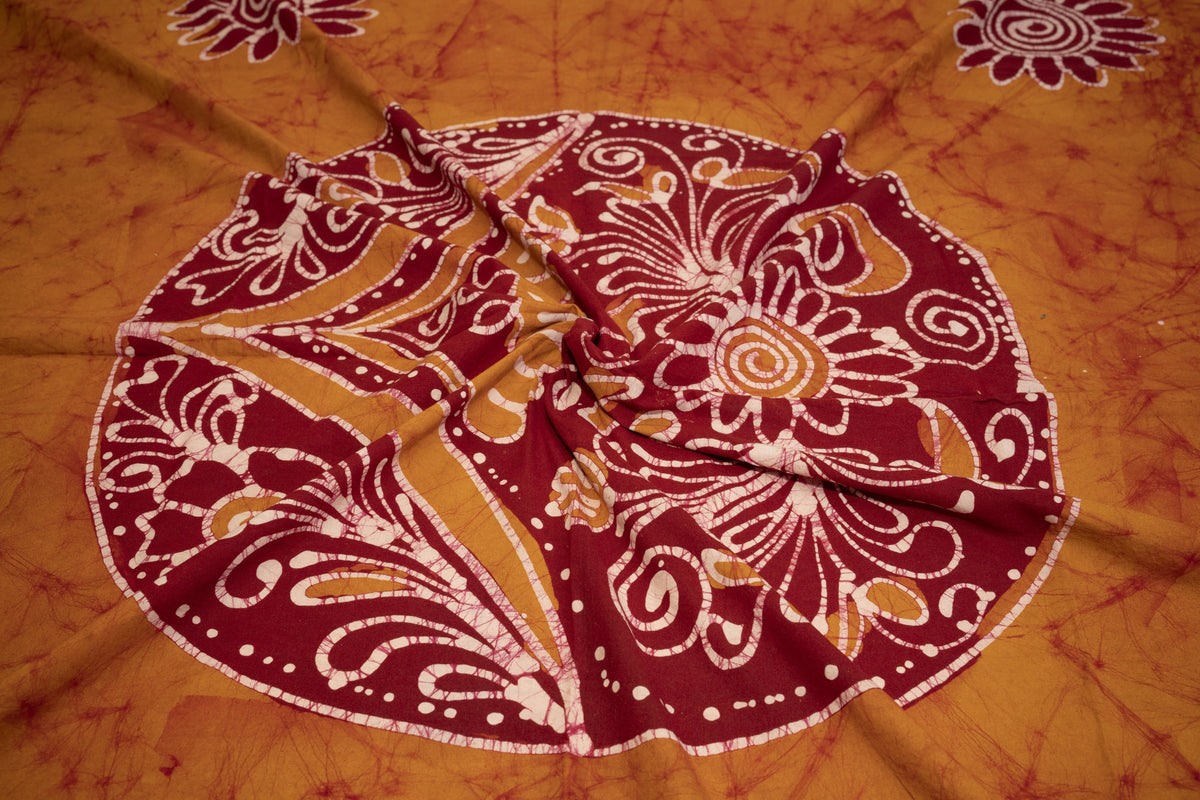 Crex Kalamkari Cotton Batik Bedsheet (Double)
