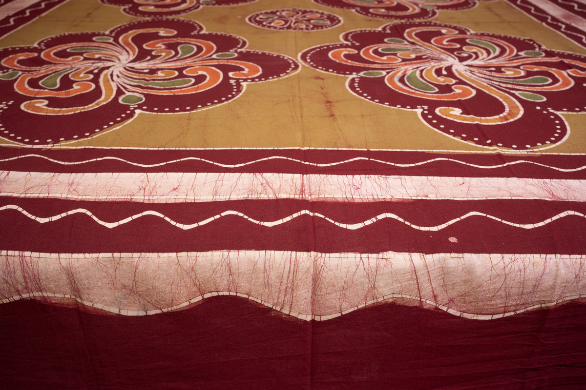 Designer Cotton Multicolor Batik Bedsheet (Double)
