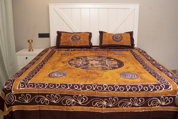 Crex Kalamkari Cotton Batik Bedsheet (Double)