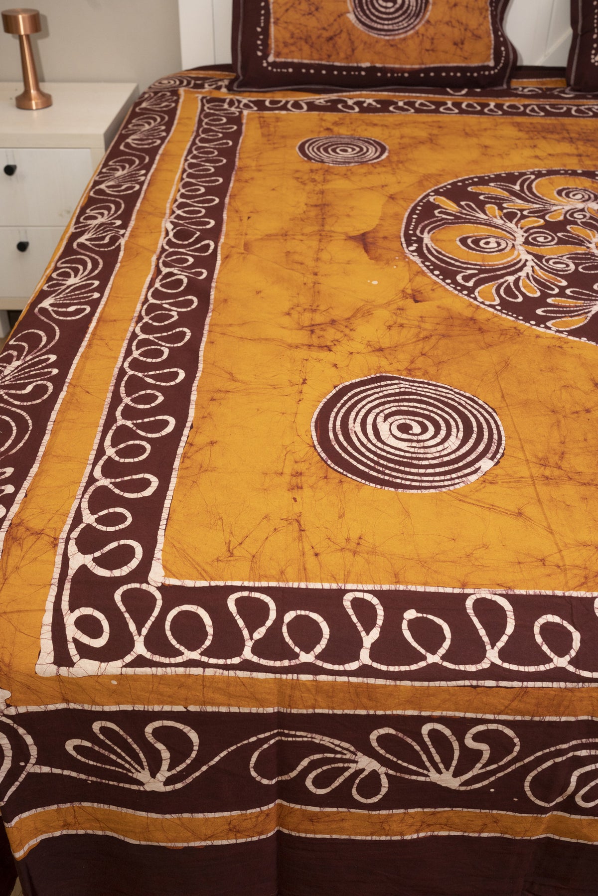 Crex Kalamkari Cotton Batik Bedsheet (Double)