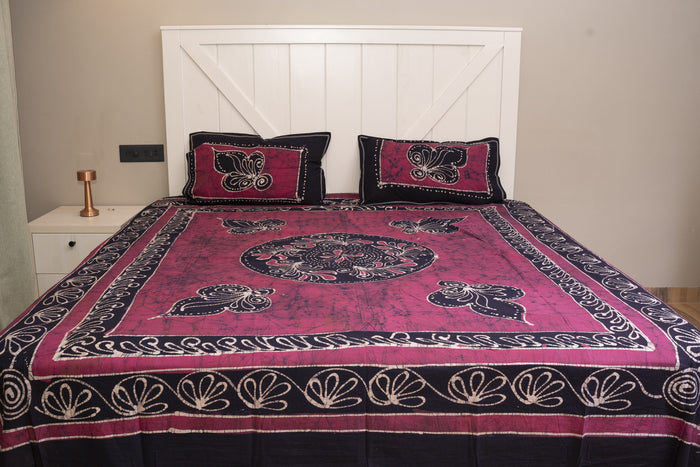 Crex Kalamkari Cotton Batik Bedsheet (Double)