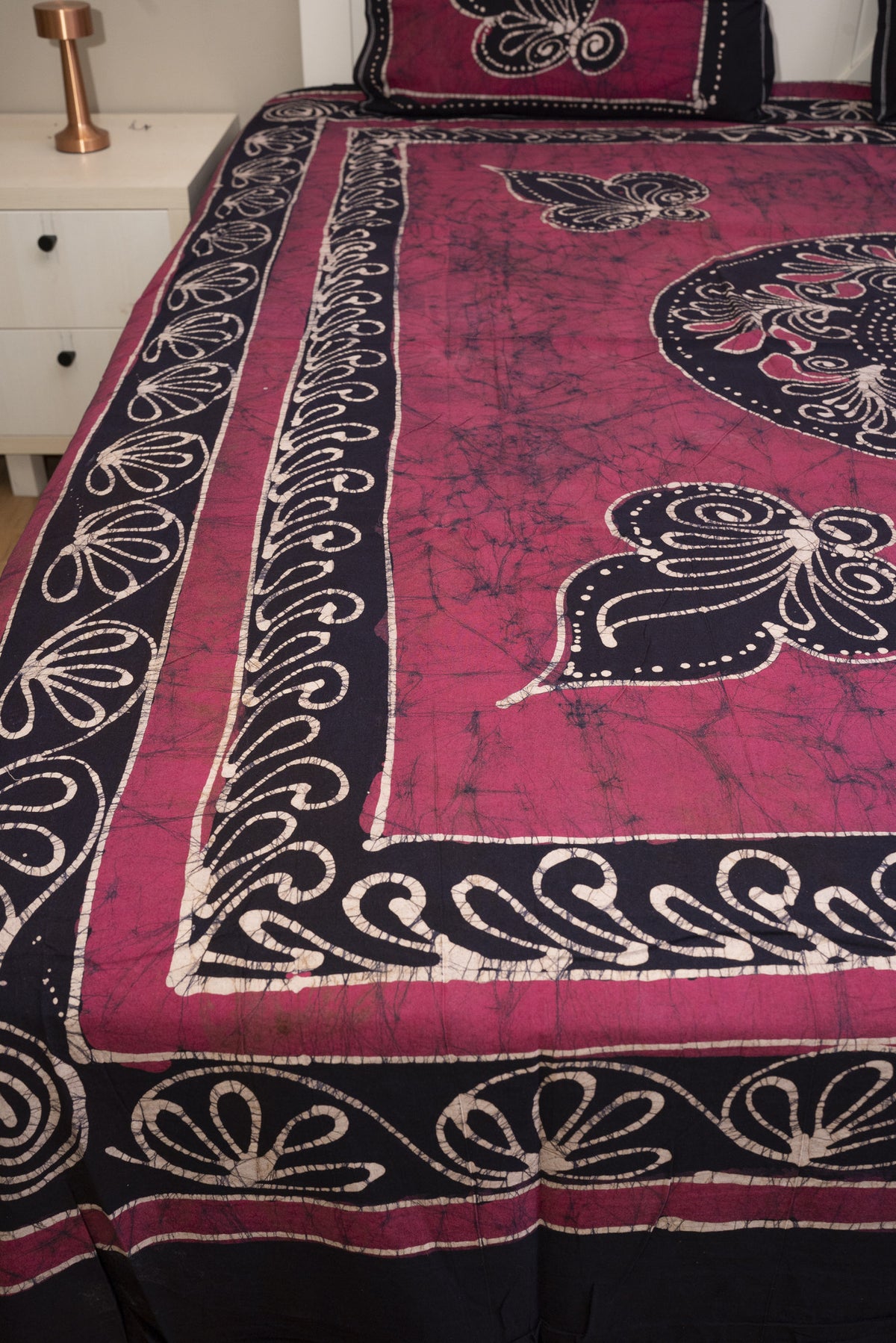 Crex Kalamkari Cotton Batik Bedsheet (Double)