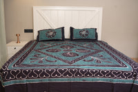 Crex Kalamkari Cotton Batik Bedsheet (Double)