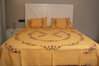 Cotton Ari Kantha Double Bedsheet