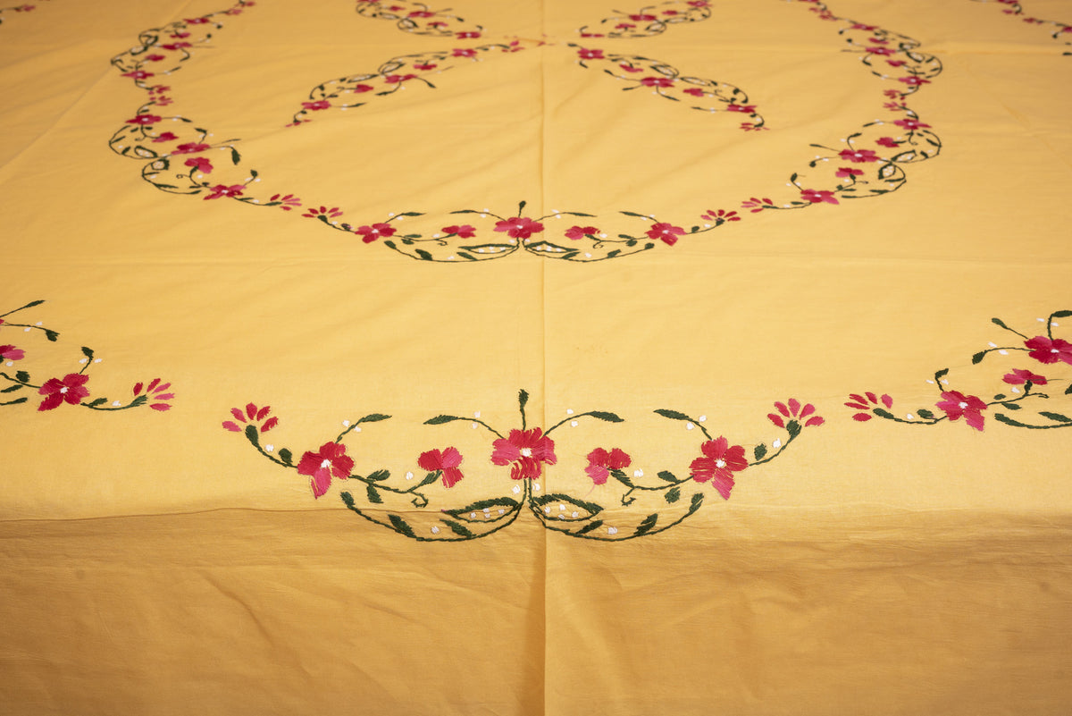 Cotton Ari Kantha Double Bedsheet