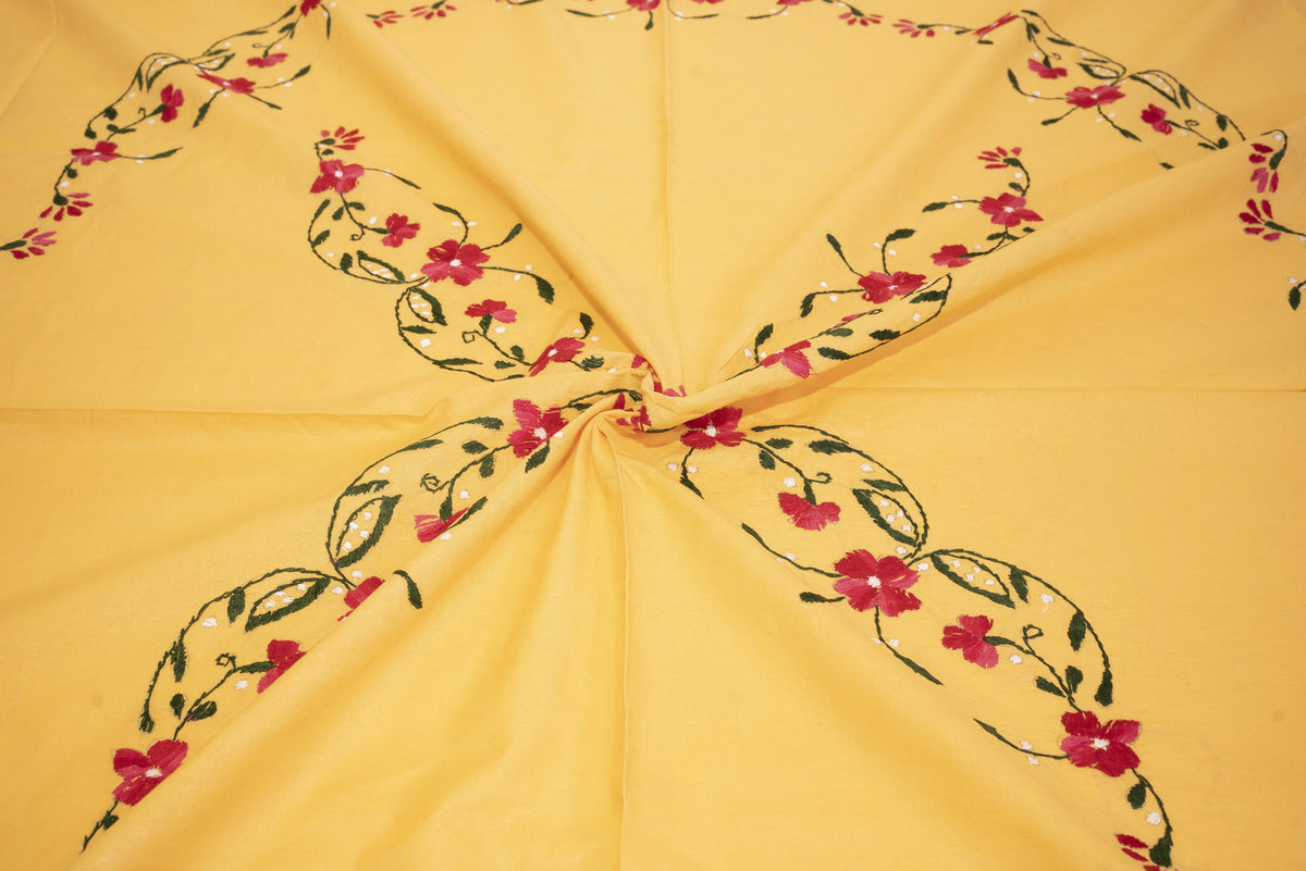 Cotton Ari Kantha Double Bedsheet