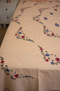 Cotton Ari Kantha Double Bedsheet