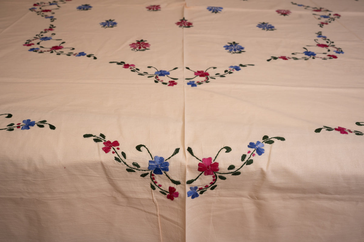 Cotton Ari Kantha Double Bedsheet