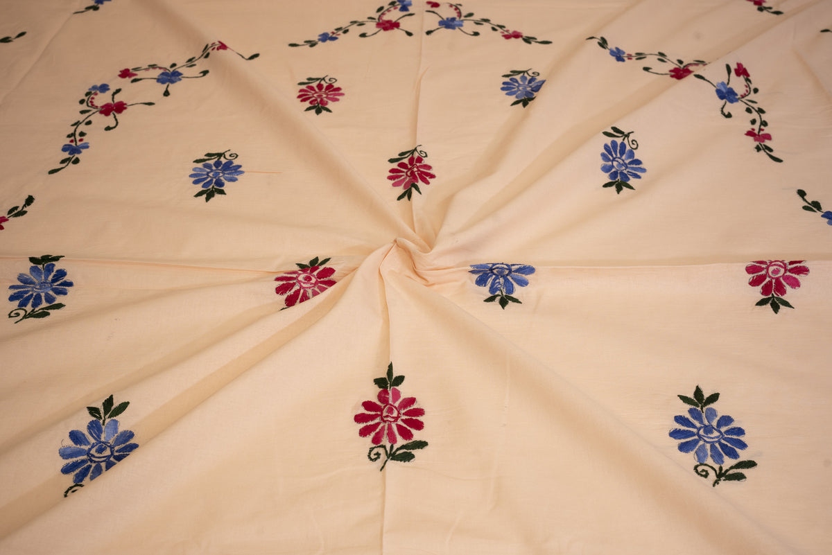 Cotton Ari Kantha Double Bedsheet