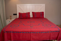 Cotton Ari Kantha Double Bedsheet