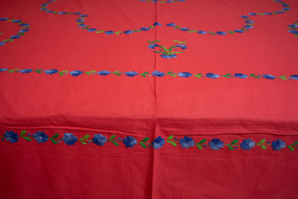 Cotton Ari Kantha Double Bedsheet