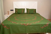 Cotton Ari Kantha Double Bedsheet