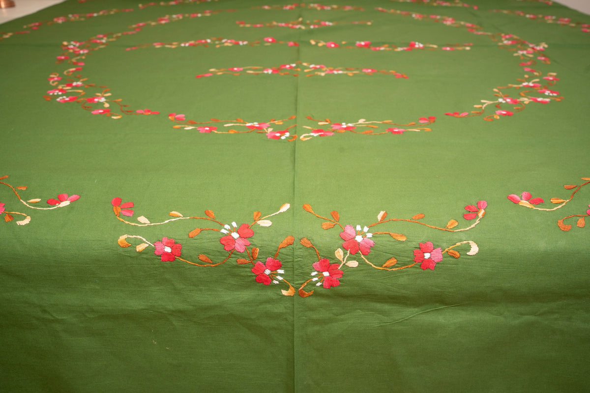 Cotton Ari Kantha Double Bedsheet