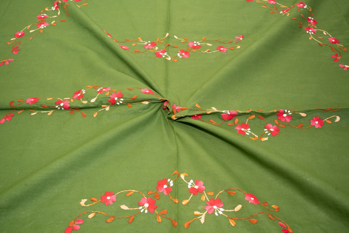 Cotton Ari Kantha Double Bedsheet