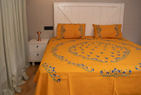 Cotton Ari Kantha Double Bedsheet