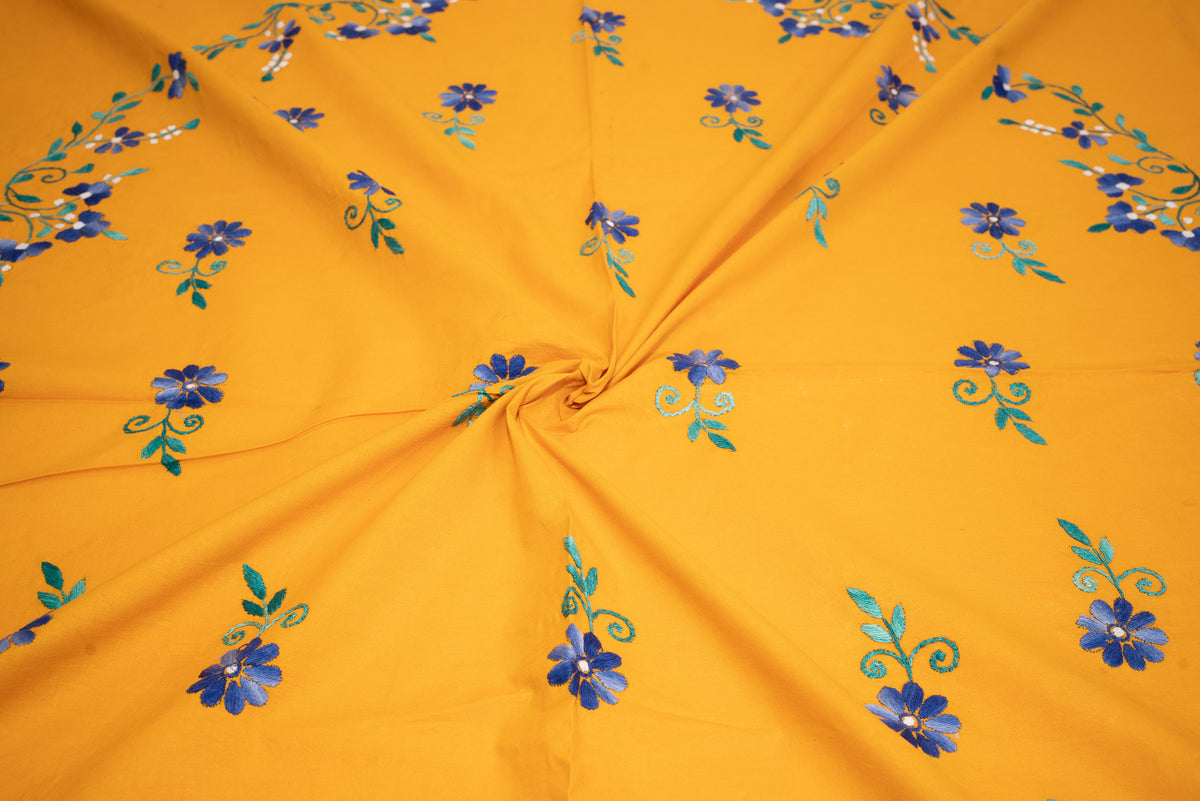 Cotton Ari Kantha Double Bedsheet