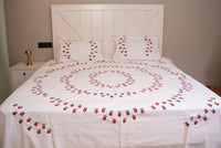 Cotton Ari Kantha Double Bedsheet