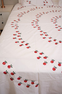 Cotton Ari Kantha Double Bedsheet