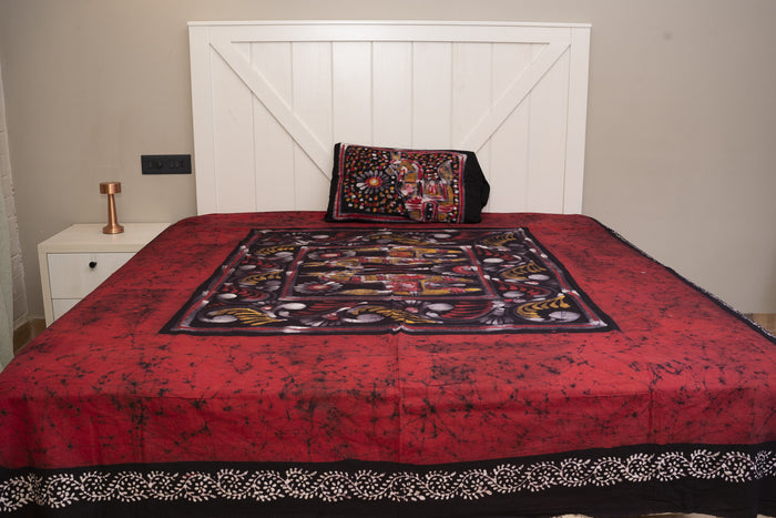 Cotton Handwork Batik Bedsheet (Double)